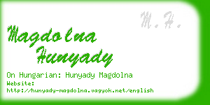 magdolna hunyady business card